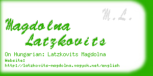 magdolna latzkovits business card